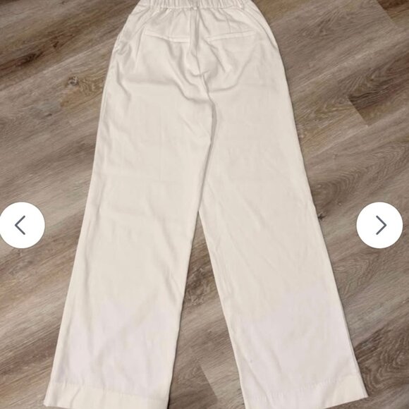 Emerson Lang white wide leg pants size M-stretch waist - Picture 8 of 8